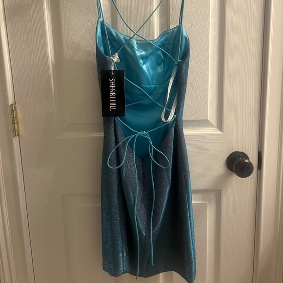 Sherri Hill blue sparkly dress - Picture 5 of 5